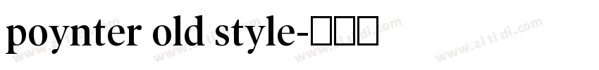 poynter old style字体转换